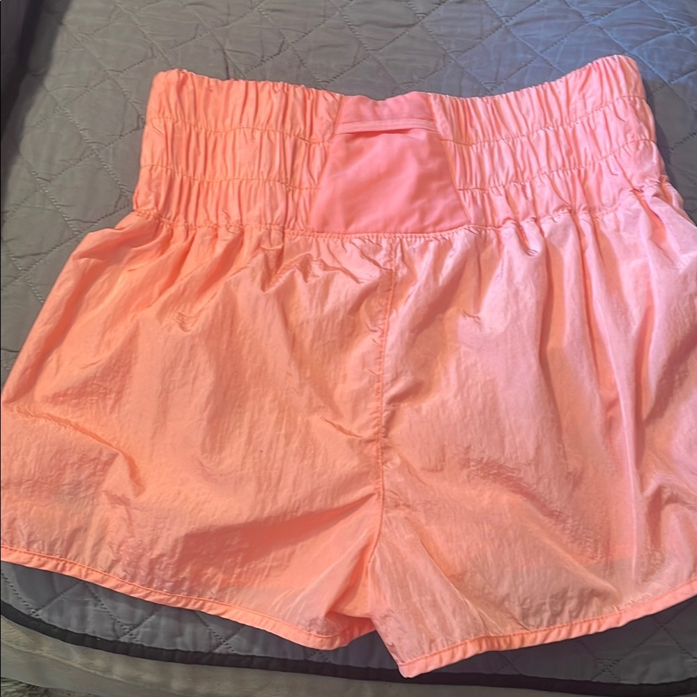 Women's Neon Orange FREE PEOPLE Shorts - Picture 3 of 4
